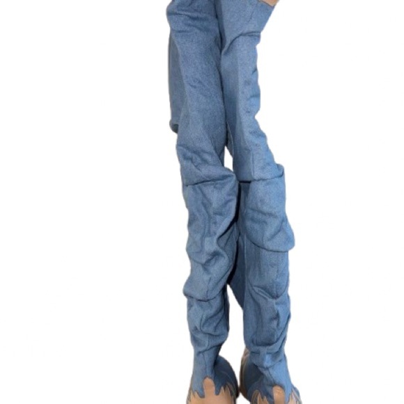 Cape Robbin Blue Over the Knee Boots - Picture 4 of 7